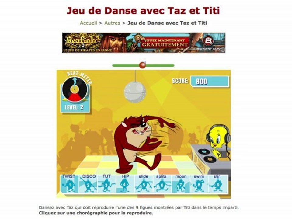 Une danse avec Taz et Titi