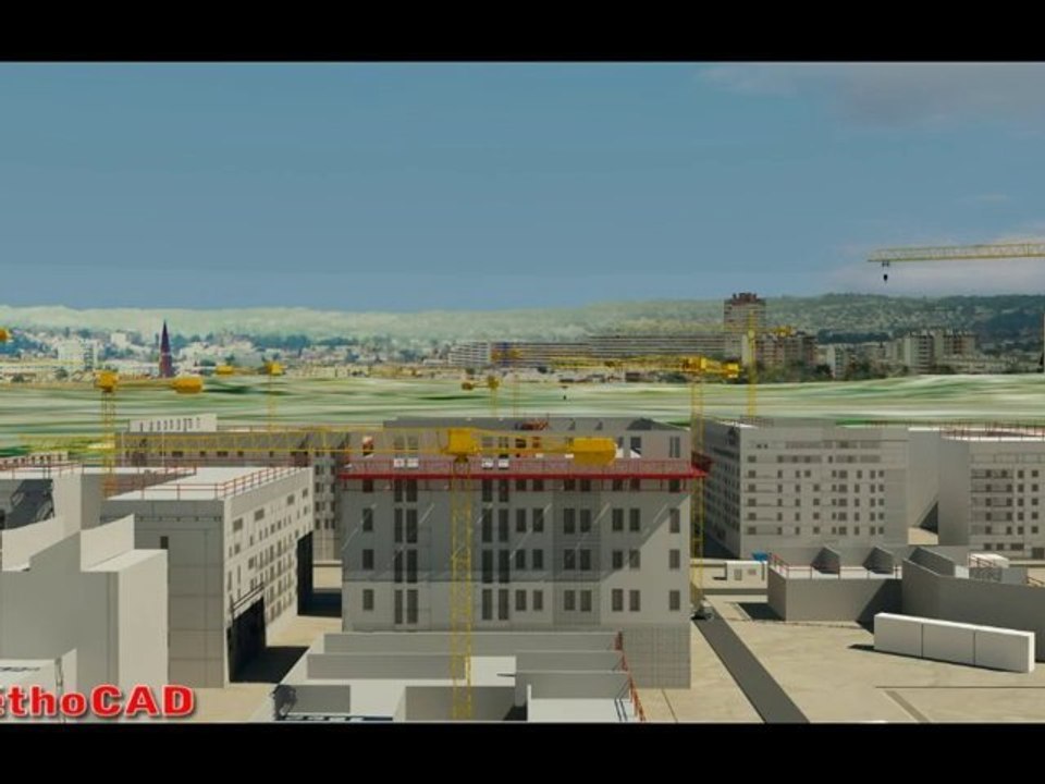 Tower cranes in 3d