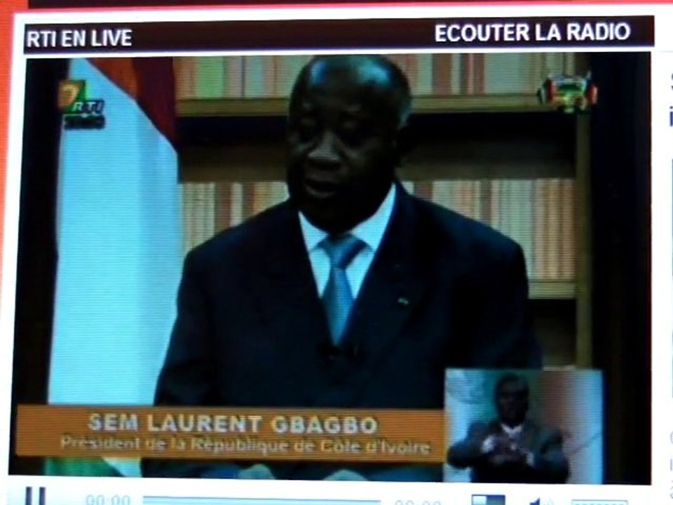 Discours réponse de Laurent BGAGBO à la Com. Inter.