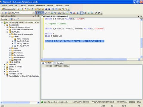 USO DE SENTENCIAS SQL EN SQL SERVER (CURSO DE SQL SERVER)