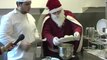 Дядо Коледа се учи да прави сладки