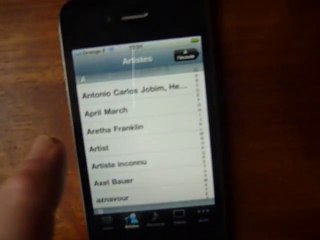 debuter Iphone4 acceder a la music