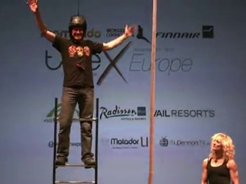 Circus entertainers at TBEX Copenhagen from Wallmans Cirkus