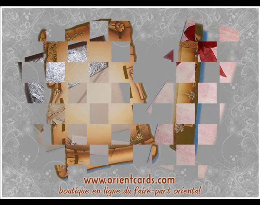 Faire-part oriental, carte d'invitation mariage