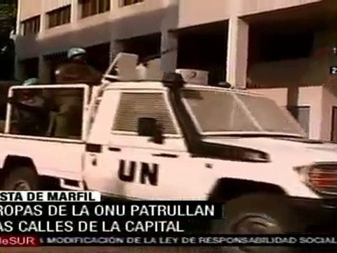 Tropas de la ONU patrullan calles de la capital de Costa de Marfil