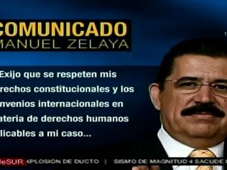 Comunicado Manuel Zelaya