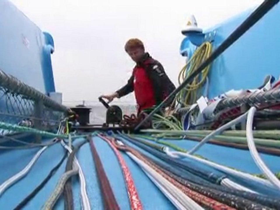 Jean-Pierre Dick et Loick Peyron à bord de Virbac-Paprec 3