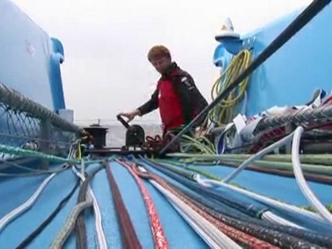 Jean-Pierre Dick et Loick Peyron à bord de Virbac-Paprec 3