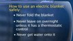 Fire Safety For Household Appliances : How do you safely use an electric blanket?