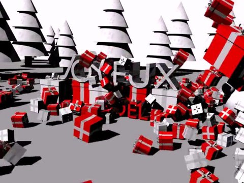 Rendu 3D Joyeux Noel Créé avec le logiciel Blender