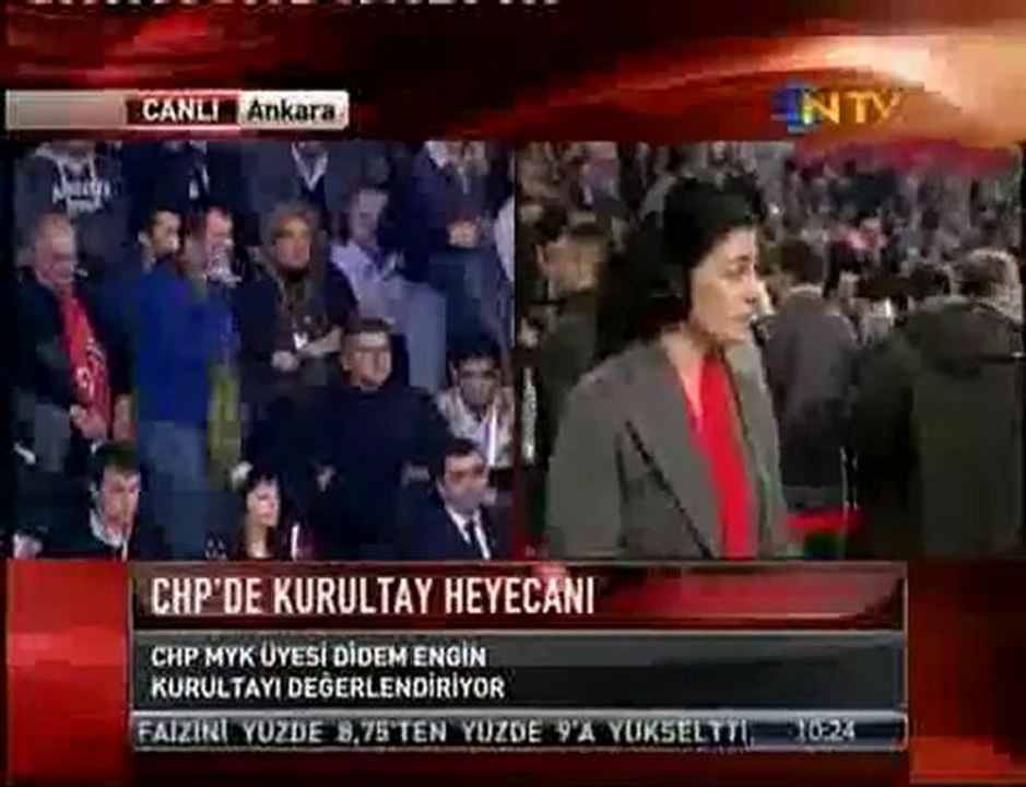 Didem Engin'in CHP 15. olaganustu kurultayi NTV roportaji