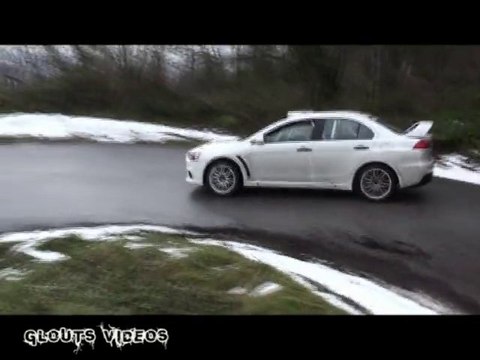 essais pré monte carlo mitsu evo X CARRET