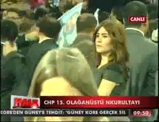 Didem Engin CHP 15. olaganustu kurultayi Halk TV roportaji