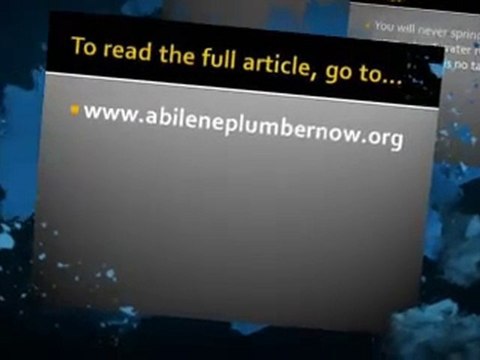 Abilene Plumber discusses Tankless Water Heaters