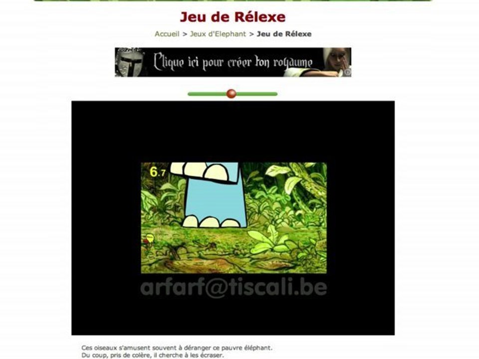 Démo d'un jeu de rapidité avec des oiseaux