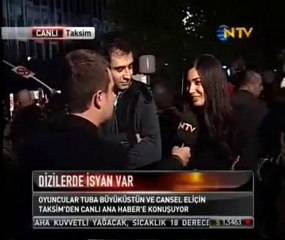 "Yerli dizi yersiz uzun!" eylemi (ntv)