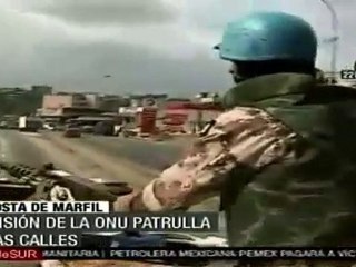 ONU refuerza patrullaje en calles de Costa de Marfil