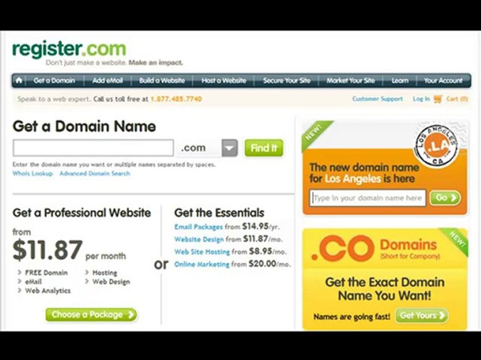 2011 Register Web Hosting Review