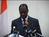 PR ALASSANE OUATTARA: je lance un dernier appel à gbagbo