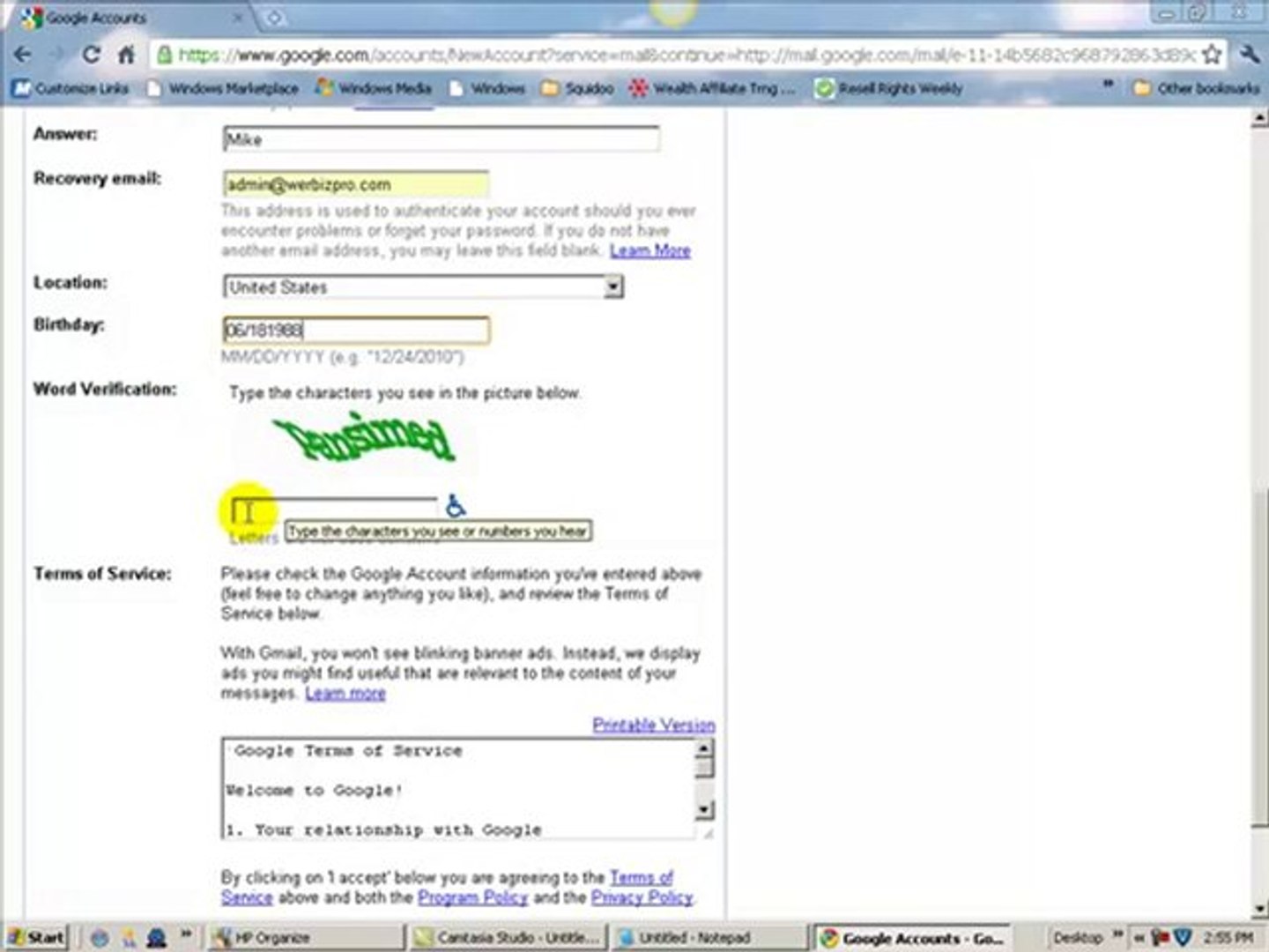 How To Sign Up For Gmail Account