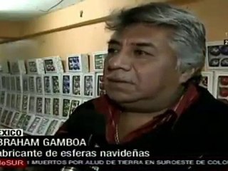 Esferas artesanales para navidad de el pueblo de Zumpango