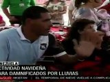 Actividad navideña para damnificados por lluvias en Venezuela