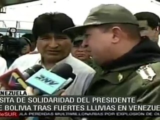 Chávez agradece a Bolivia ayuda para damnificados "desde el primer día"