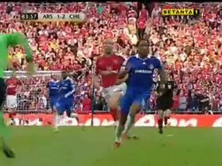 Arsenal v Chelsea 1-2 - Drogba goal for Chelsea