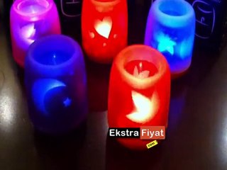 Üfleyince Sönen Sihirli Dekoratif LED Mum