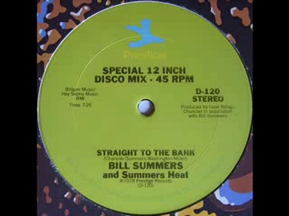 70's disco music -Bill Summers - Straight to the bank 1978