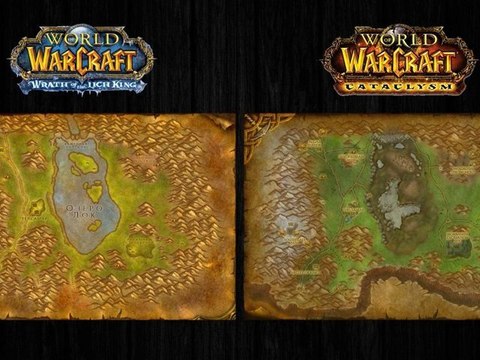 WoW : Comparatif des cartes avant/après Cataclysm