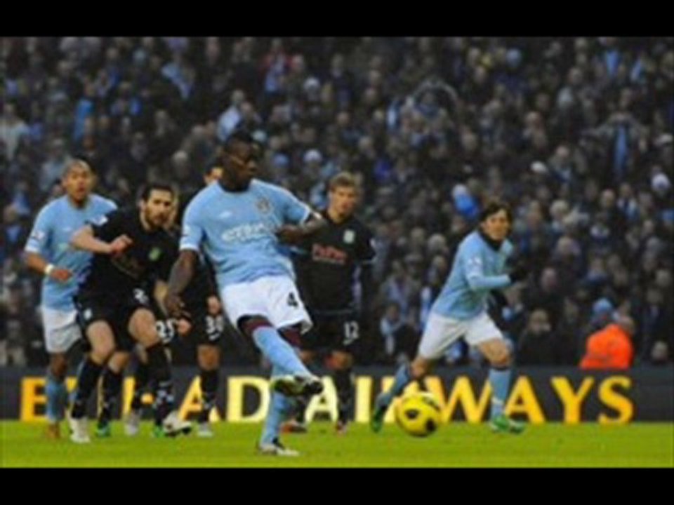 Manchester City 4-0 Aston Villa Balotelli hat-trick