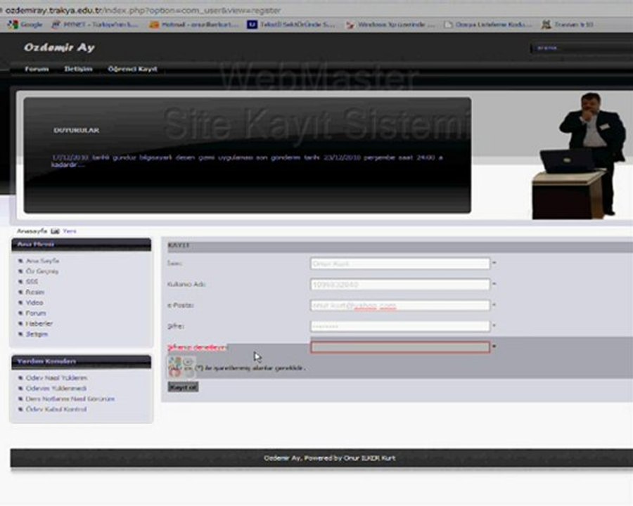 Site KAyıt