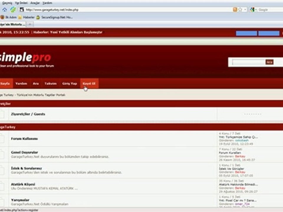 GarageTurkey.Net - Nasıl Üye Olabilirim ?