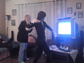 Gwen & Nono, en plein match de boxe ^^