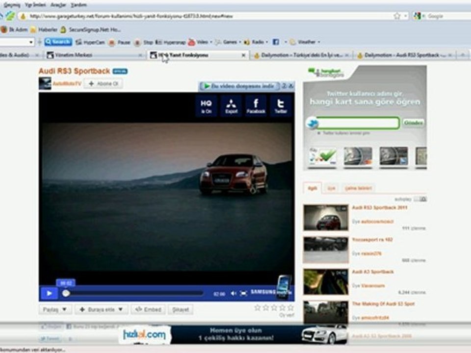 GarageTurkey.Net ~ Konulara Video Eklemek