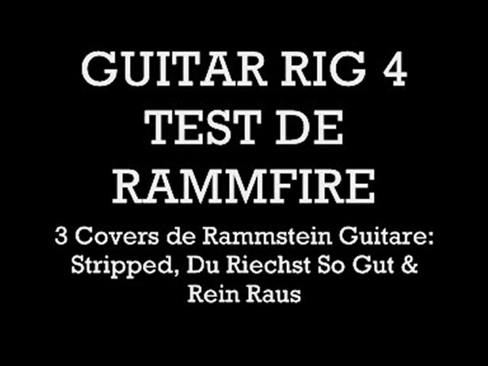 TEST: GuitarRig4Rammfire  + Yamaha Audiogram6 + 3 Covers