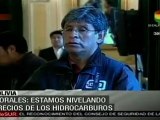 Morales: Estamos nivelando los precios de los hidrocarburos