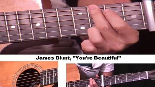 How to Play You're Beautiful by James Blunt on Guitar