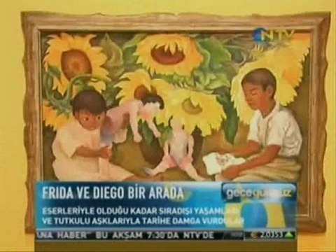 Frida Kahlo ve Diego Rivera'nın eserleri bir arada