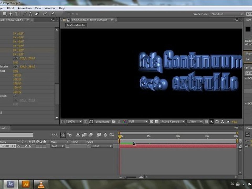 Texto y objetos en 3D con Boris Continuum - Tutorial AE