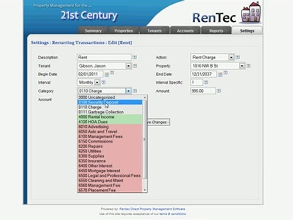 Recurring Transactions for Property Managers and Landlords