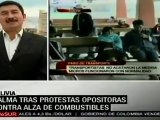 Calma en Bolivia tras protestas opositoras contra el alza de
