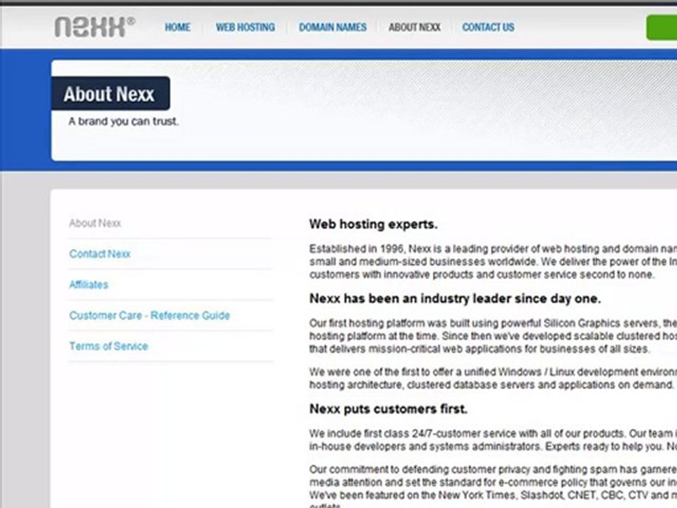 2011 Nexx Web Hosting Review