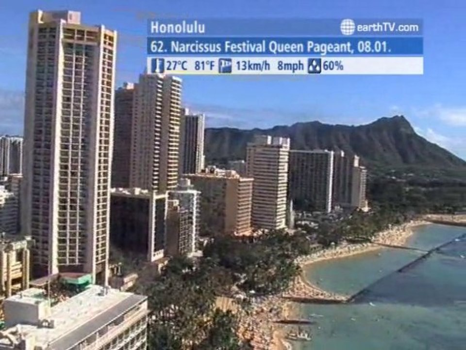 Melbourne - Australia, Washington - USA, Agadir - Morocco, Muscat - Oman, Honolulu - USA, Sydney - Australia, Los Angeles - USA