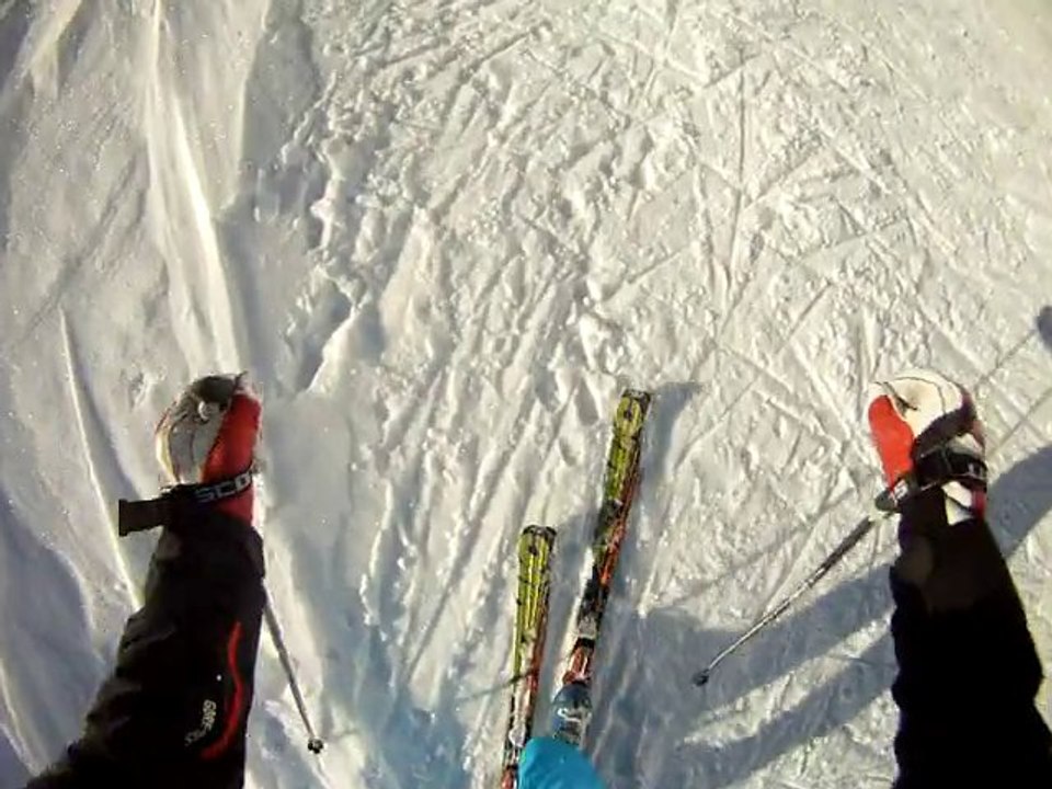 La piste du Tunnel descente intégrale Alpe d'Huez 31/12/2010