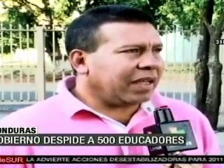 Gobierno de Honduras despide e 500 educadores