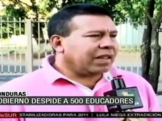 Gobierno de Honduras despide e 500 educadores