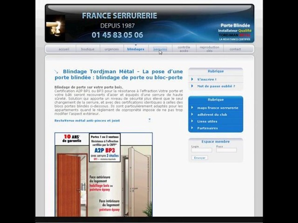 Site Internet - France Serrurerie