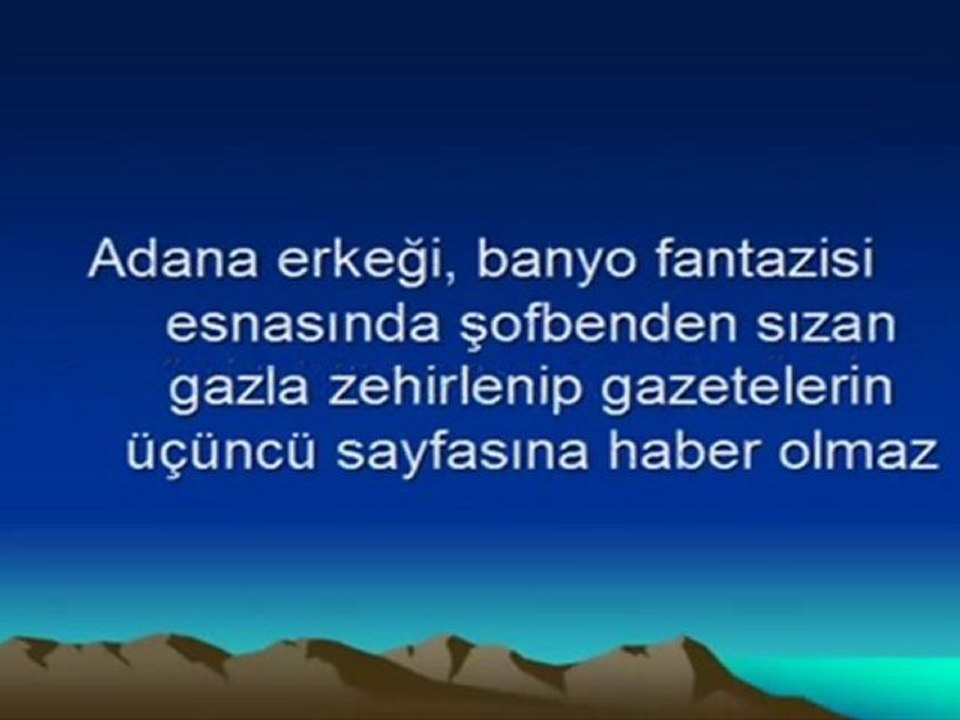 adana erkeğinin anatomisi - yunus uqur